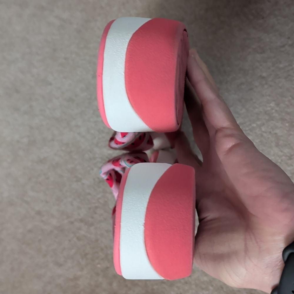 Cloudsteppers by Clarks Pink Watermelon Print Flip Flop Sandals - Picture 5 of 7